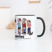 Personalised Family Cartoon Mug