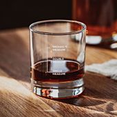 Personalised whisky measure glass