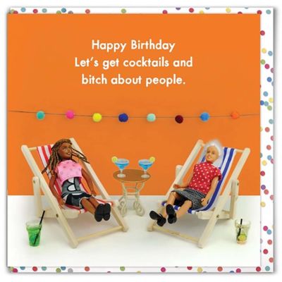 Cocktails Birthday Card