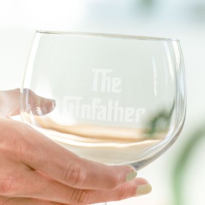 Personalised Ginfather Gin Glass