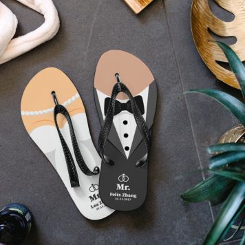 Personalised Wedding Flip Flops - Design