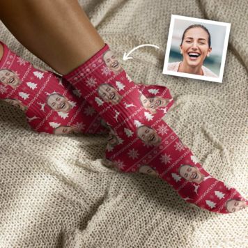 Personalised Festive Face Socks