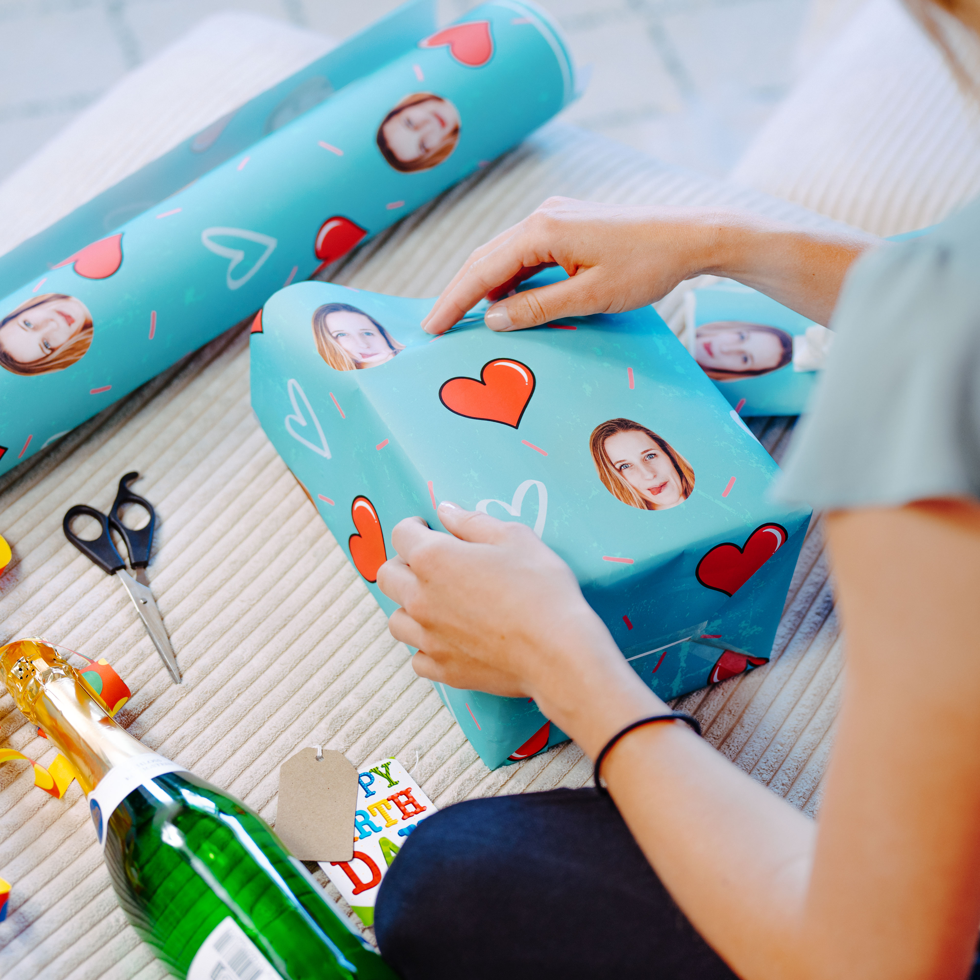 Personalised Love-Themed Wrapping Paper