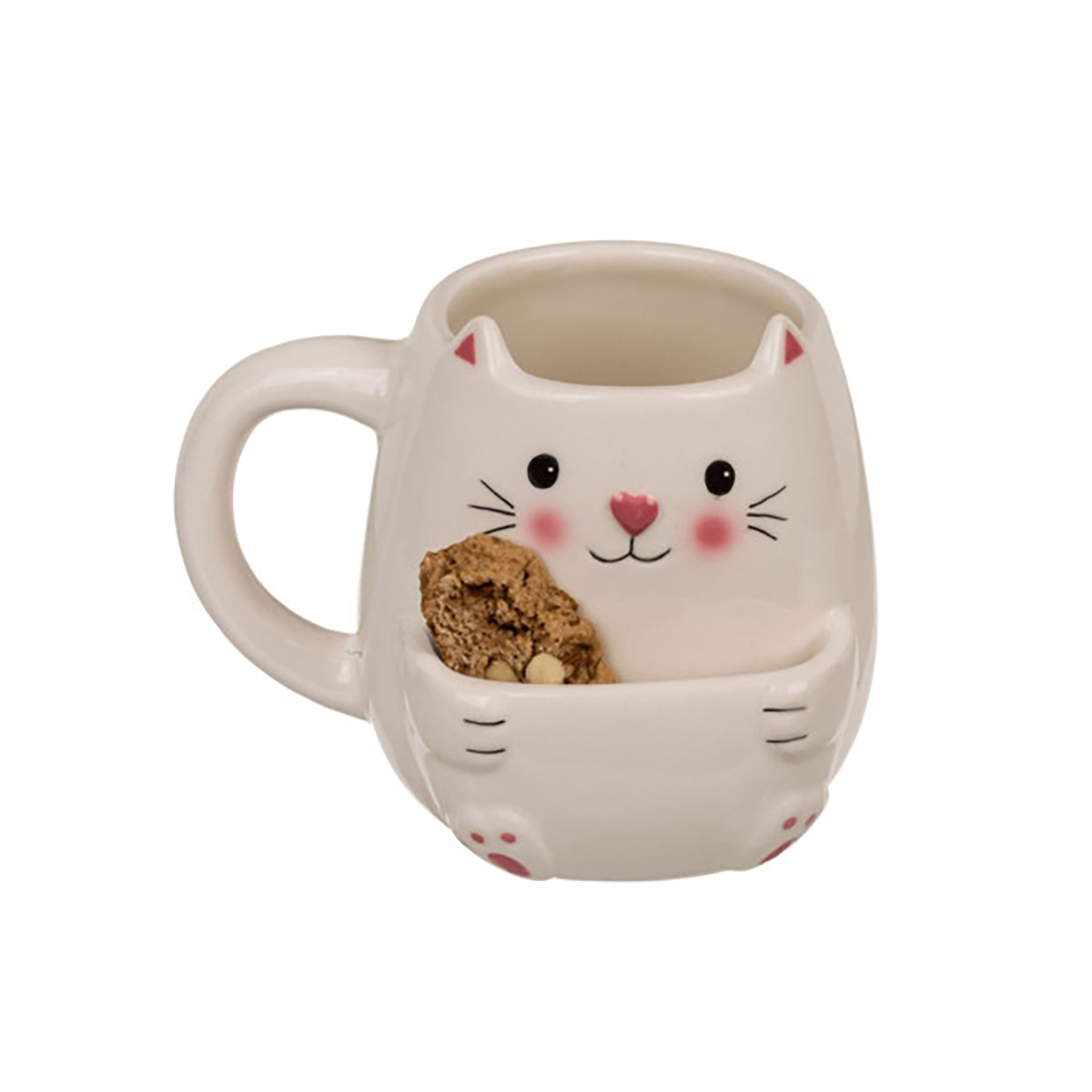 Katzentasse mit Keksfach