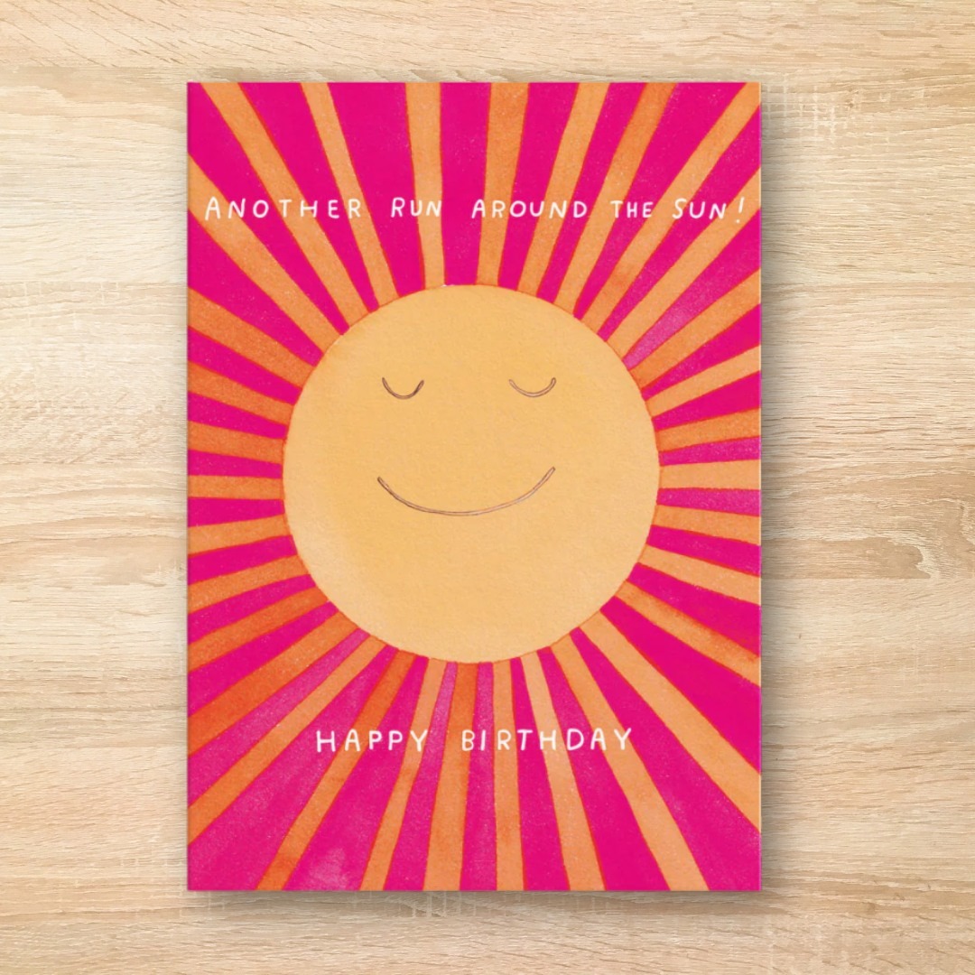 Run Around the Sun Birthday Card