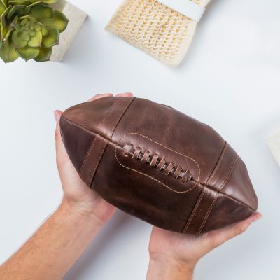 American Football Leather Toiletry Bag