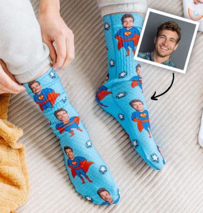 Personalised Superhero Socks