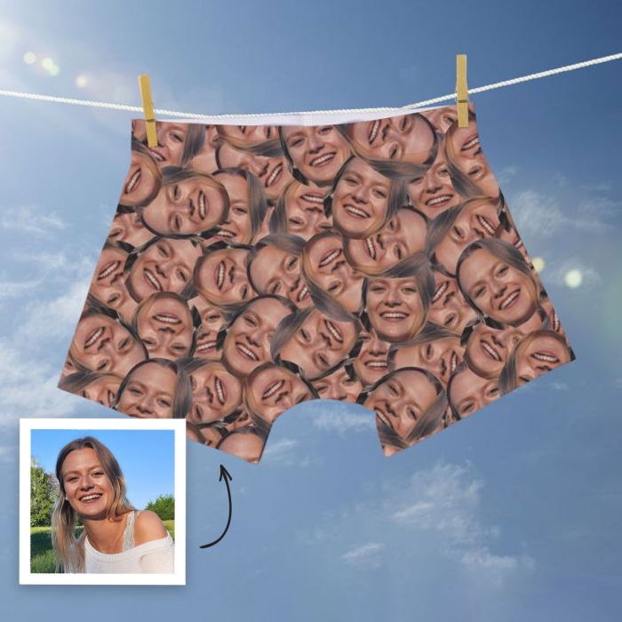 Personalised Photo Boxer Shorts Face Upload