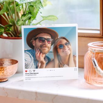 Personalisierbarer Acrylblock im Instagram-Style