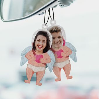 Personalised Cupid car air freshener 