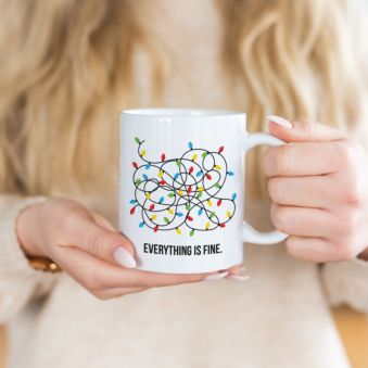 Personalised Christmas Fairy Lights Mug
