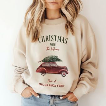 Personalised Retro Christmas Sweatshirt