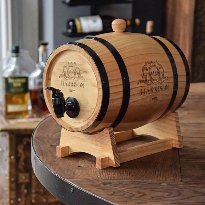 Wooden Barrel Dispenser