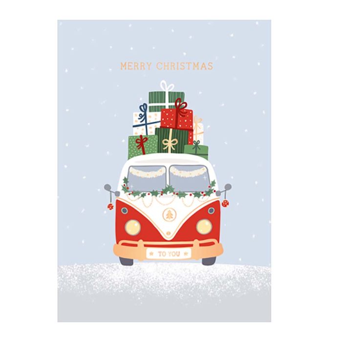 Bus Christmas Card