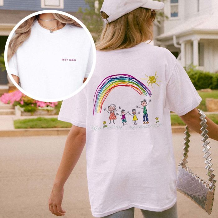 Personalised T-Shirt with Dual-Sided Drawing