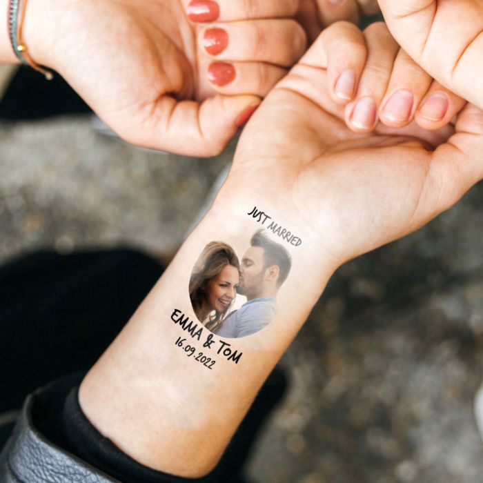 Personalised Temporary Tattoos With Photo And Message