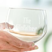 Personalised Ginfather Gin Glass