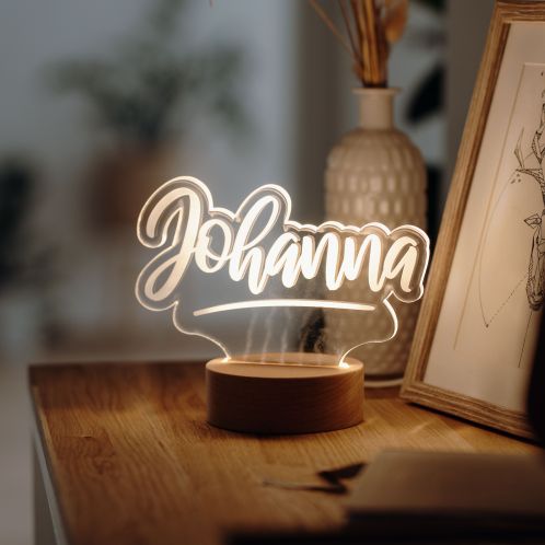 Personalised LED lamp with name