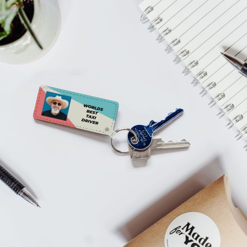 Personalised Photo and Text Keyring