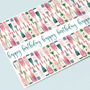 Personalized wrapping paper with text and illustration - Design