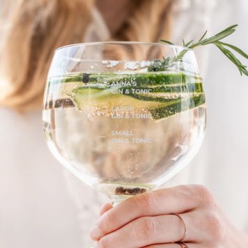 Personalised gin measure glass - Design