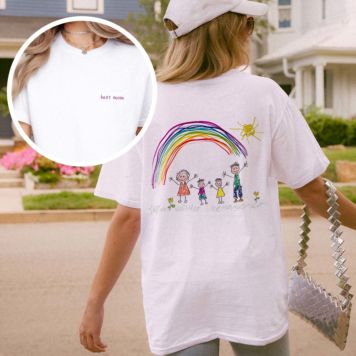 Personalised T-Shirt with Dual-Sided Drawing