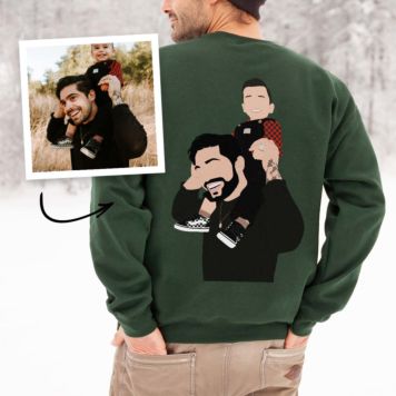 Personalised Sweatshirt with 2 Person Illustration