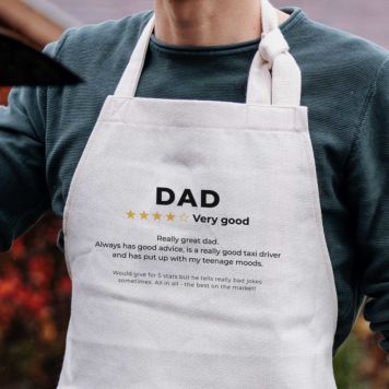 Personalised rating & review apron