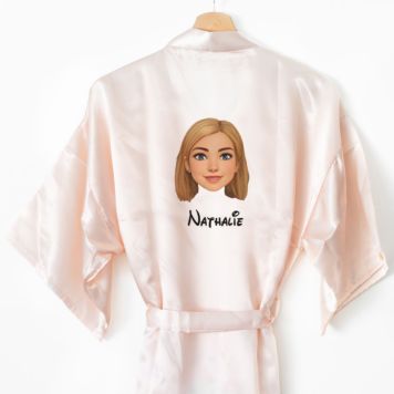 Toon Yourself Disney Style Satin Dressing Gown - Design