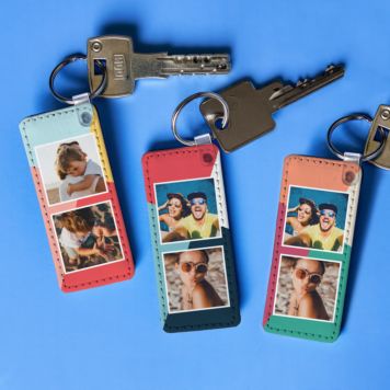 Personalised Double Photo Keyring - Design