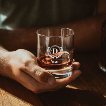 Personalised Monogram Whisky Glass - Design