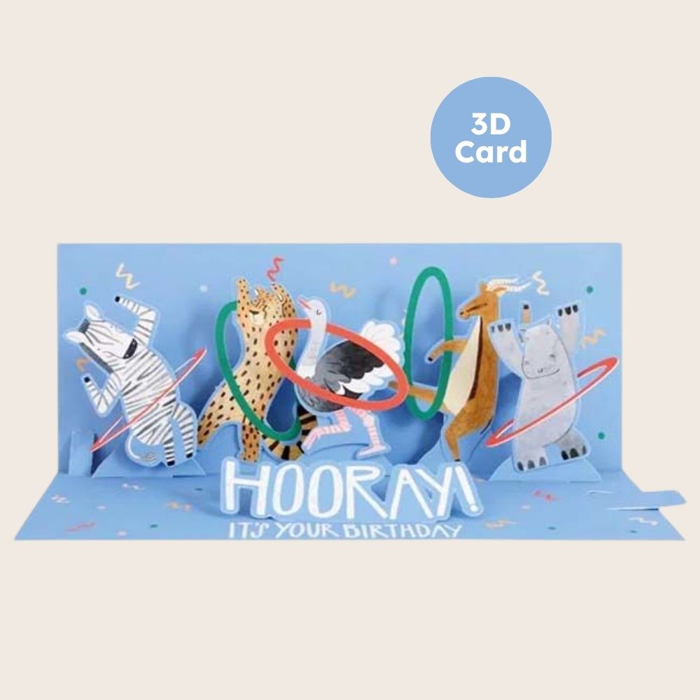 Hula Hoop Layered Greeting Card