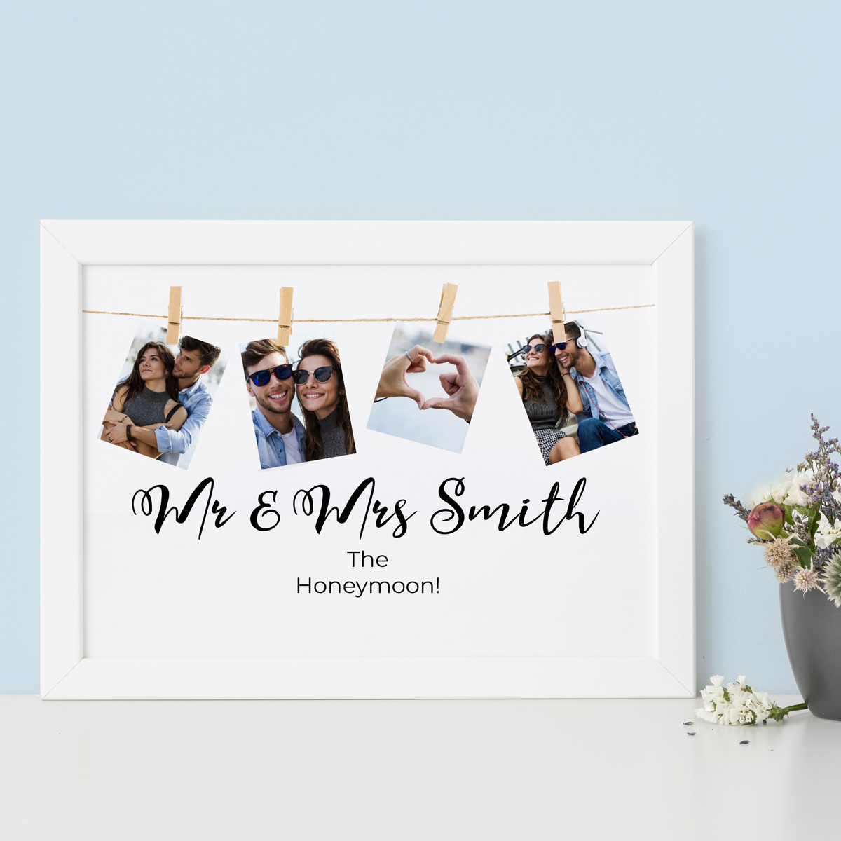 Personalised Peg-Effect Poster with Text