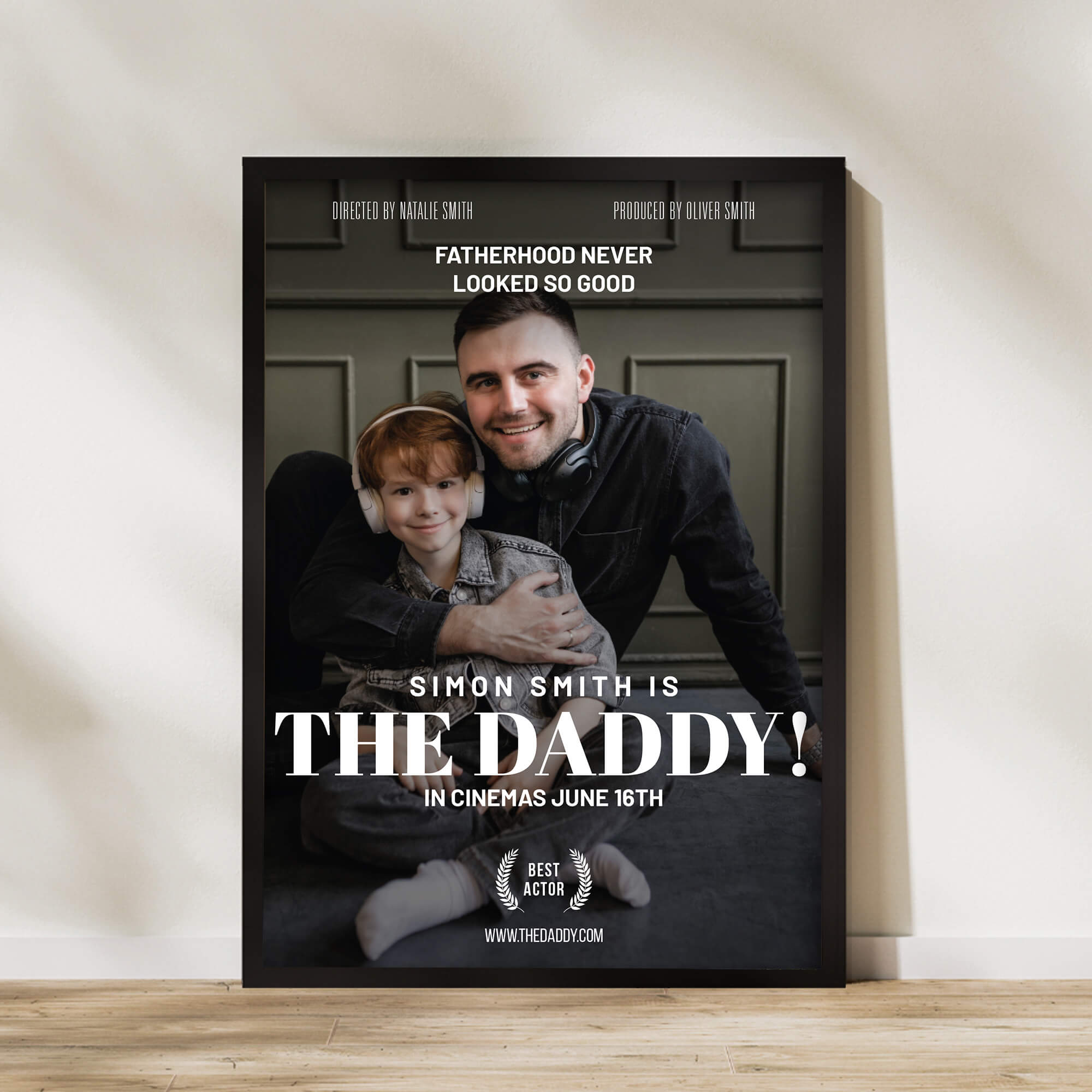 Father's day gifts personalised cinema poster