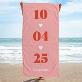 Personalised Date Towel