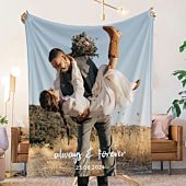 Photo Blanket With Custom Text