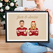 Personalised Poster with 2-Person Illustration