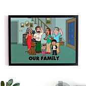 Personalised Cartoon Family Poster