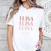 Personalised Three Line T-Shirt