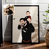 Custom Illustration 2 Person Poster 