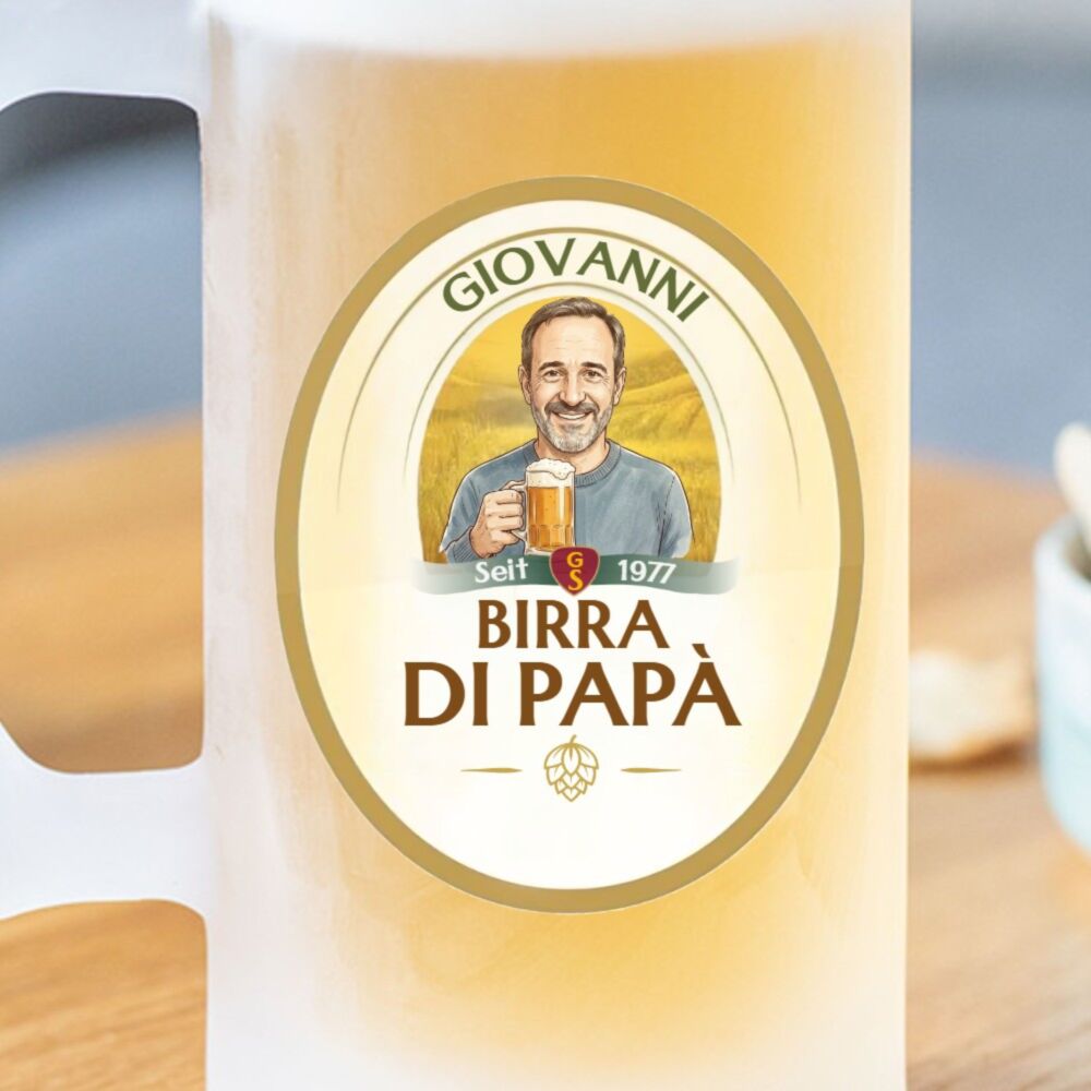 Personalised Beer Mug with Photo and Name