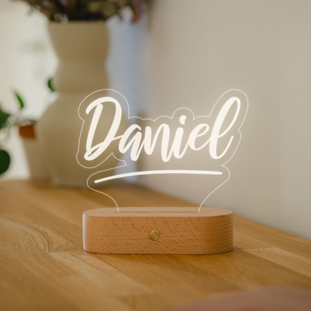 Personalised LED lamp with name