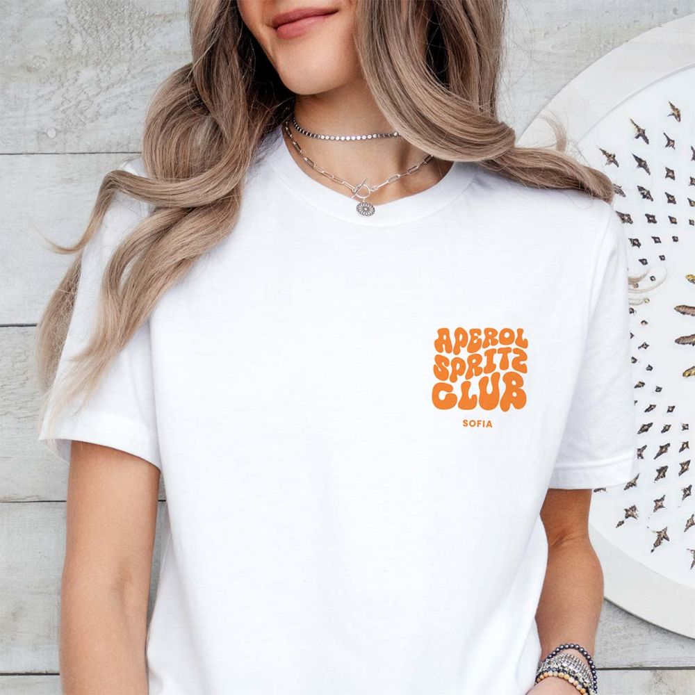 Personalised Aperol Spritz Club T-Shirt