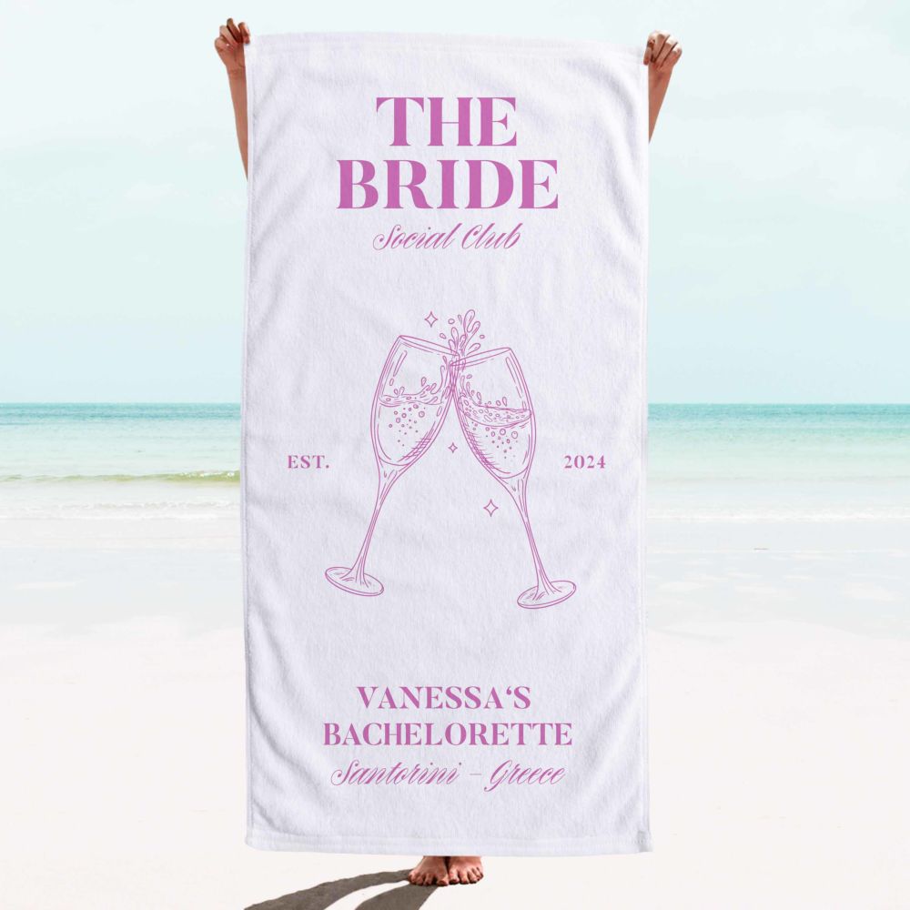 Personalised Cocktail Towel With Custom Text