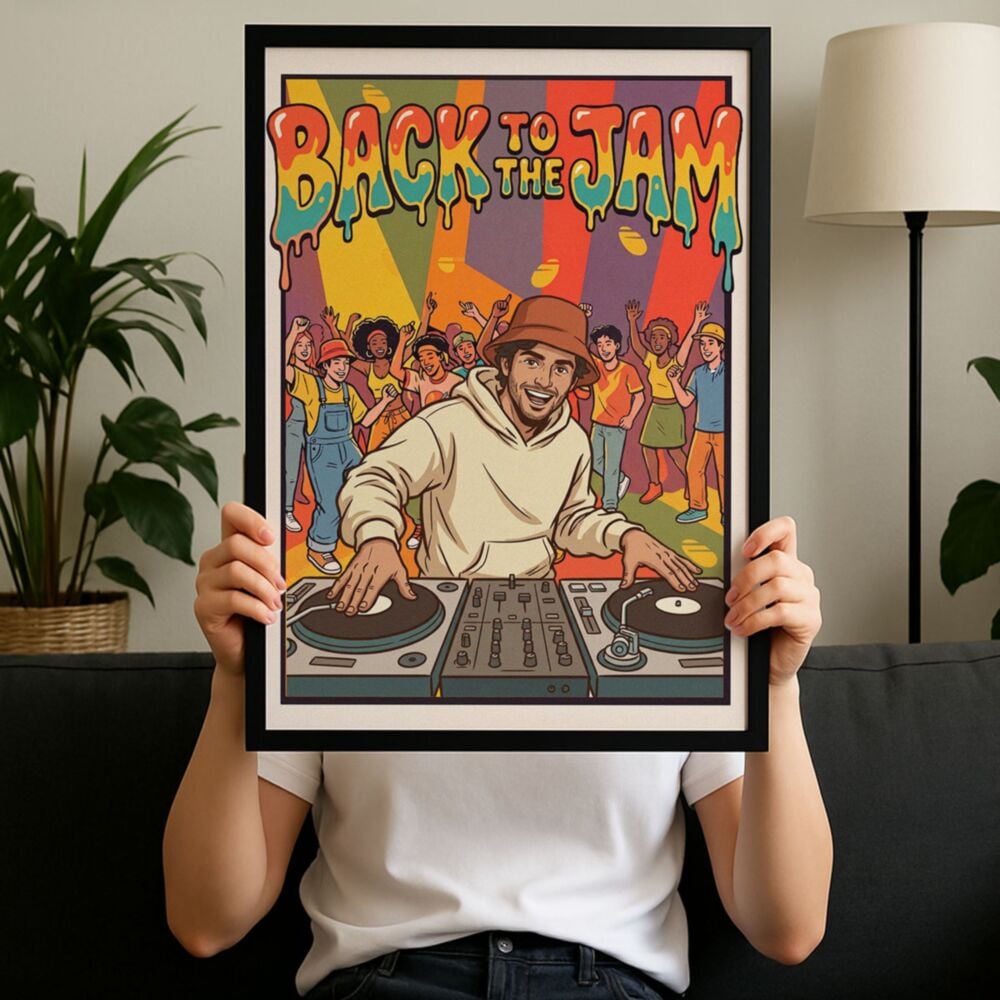 Personalised 90s DJ Party Poster