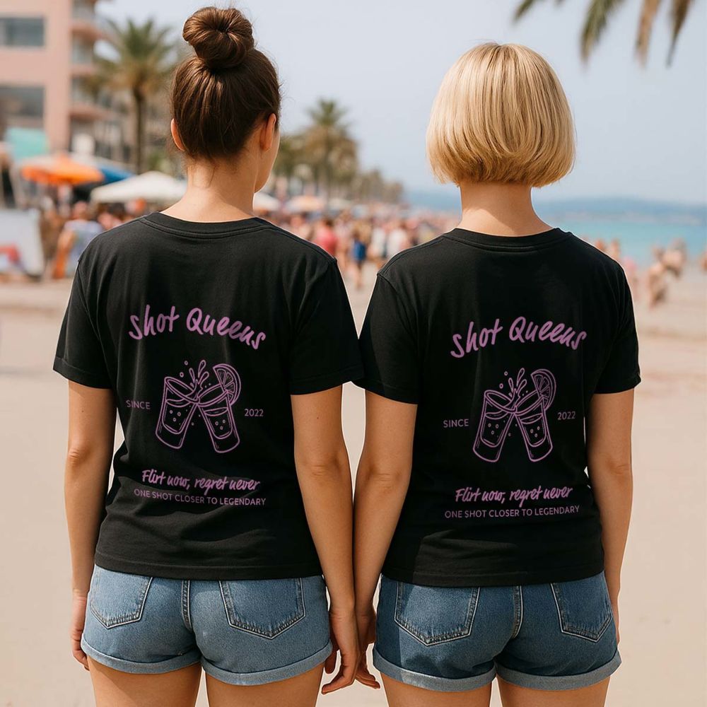 Personalised T-Shirt with Drinks and Text