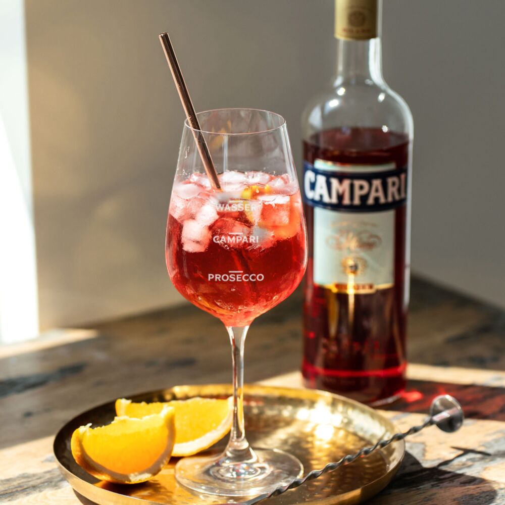 Personalised Campari Recipe Glass