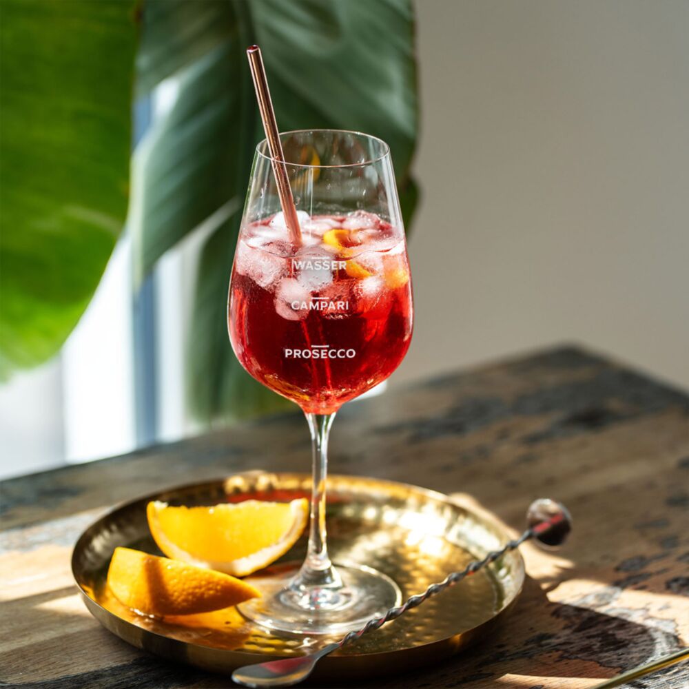 Personalised Campari Recipe Glass