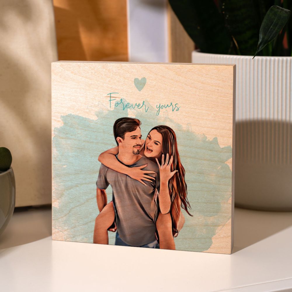 Personalised Cartoon Wooden Block
