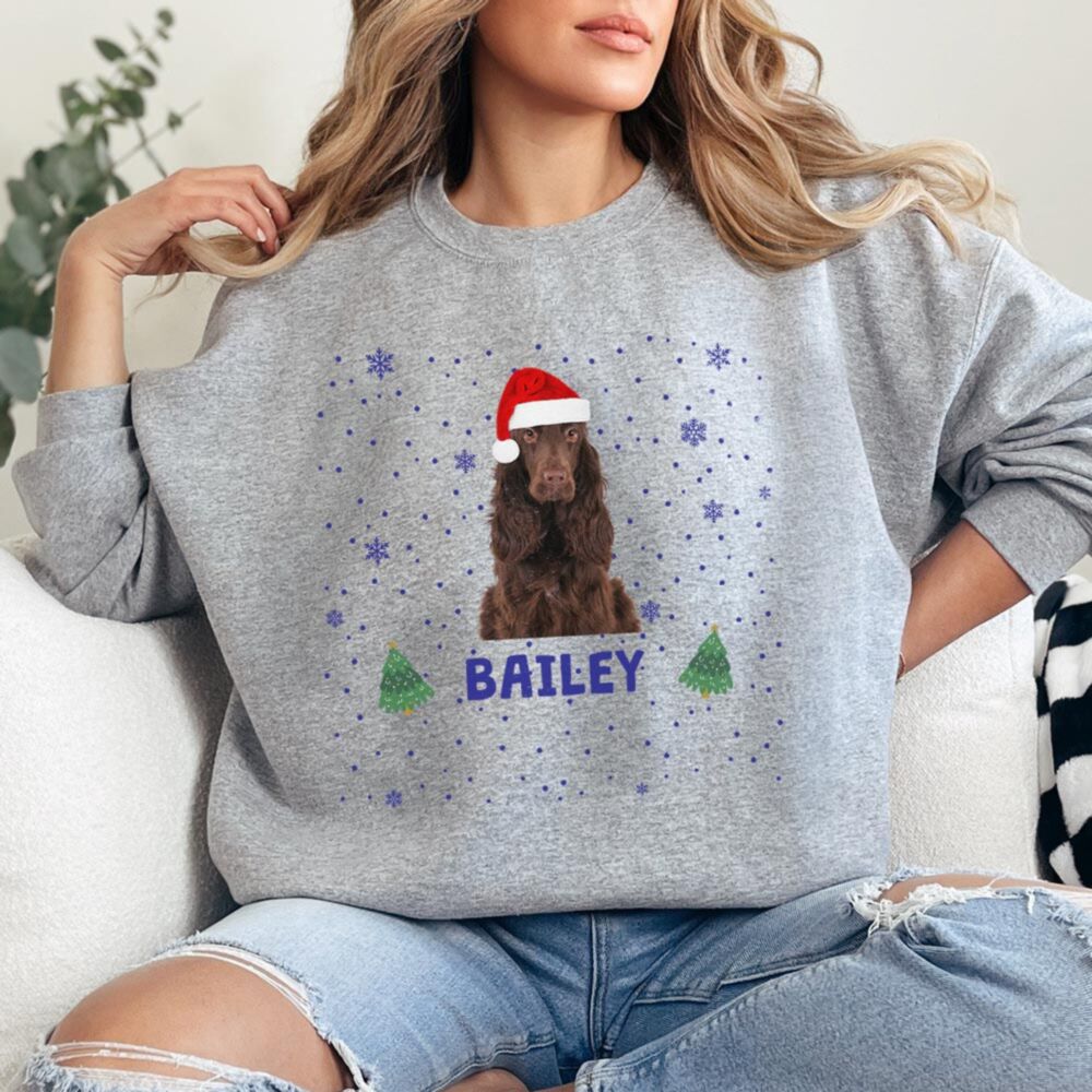 Personalised Christmas Sweatshirt with Pet and Text